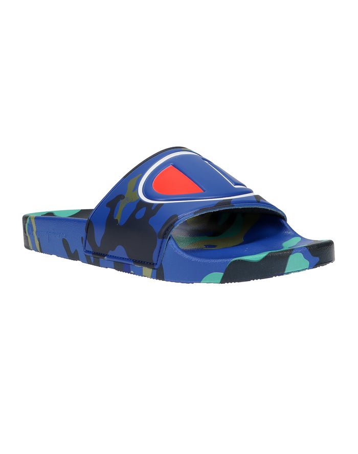 Champion Mens Slides NZ - Ipo Blue ( 7530-TBDVQ )